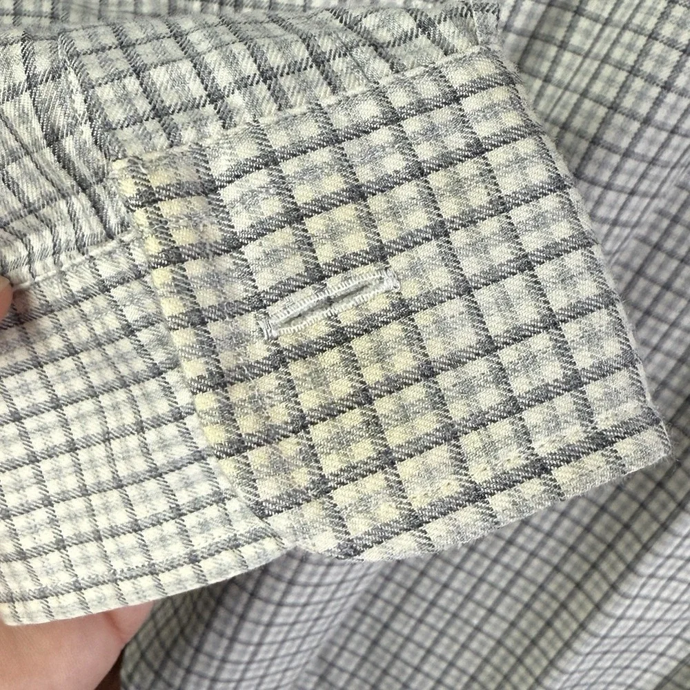 Polo Ralph Lauren Vintage Classic Fit Striped LS Button Down Shirt Gray BLKLarge